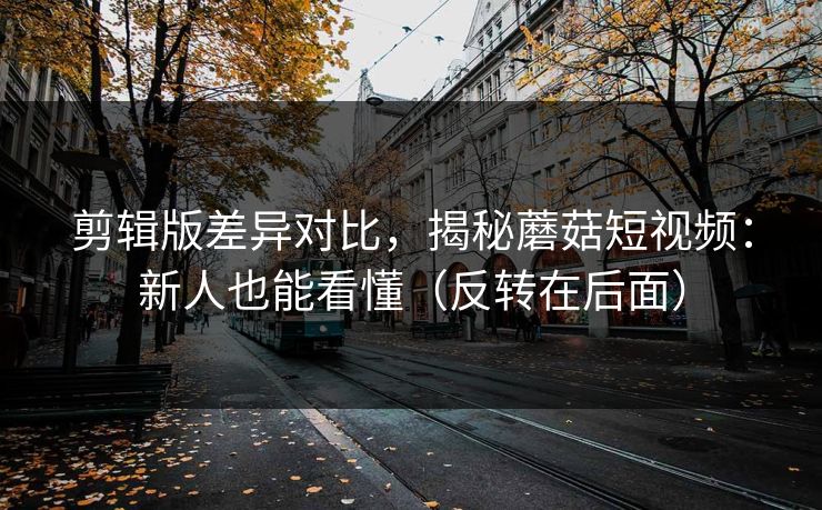 剪辑版差异对比，揭秘蘑菇短视频：新人也能看懂（反转在后面）  第1张